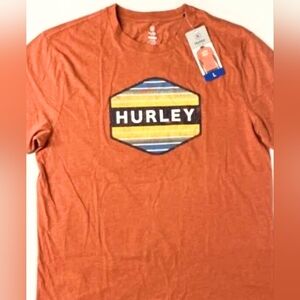 Hurley T-Shirt Orange Men Women Teen Girl Boy